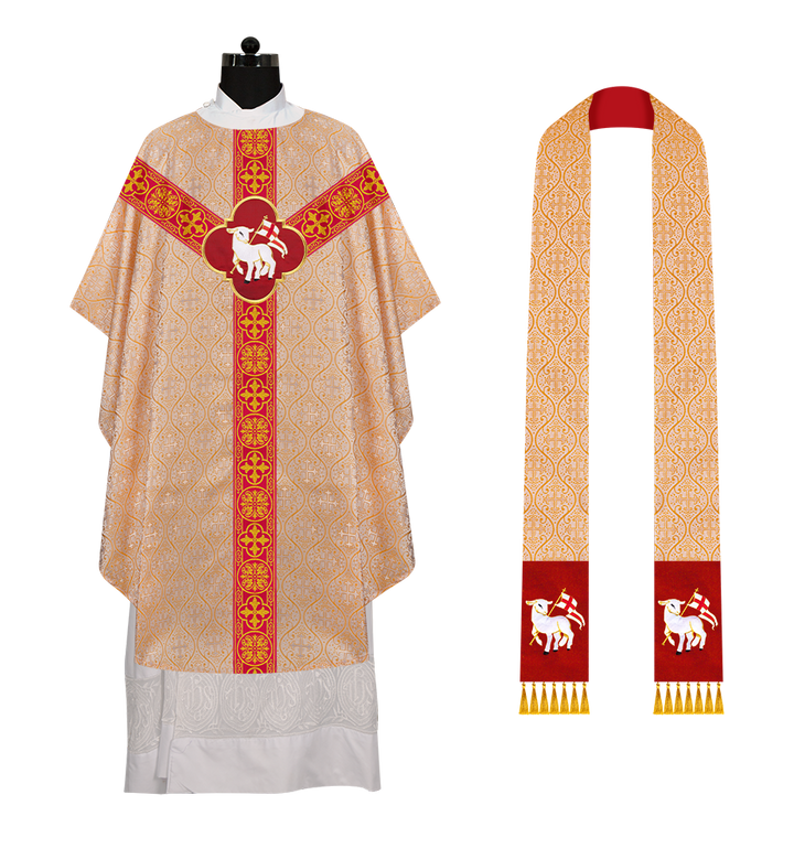 Gothic Chasuble with Ornate Braided Trims