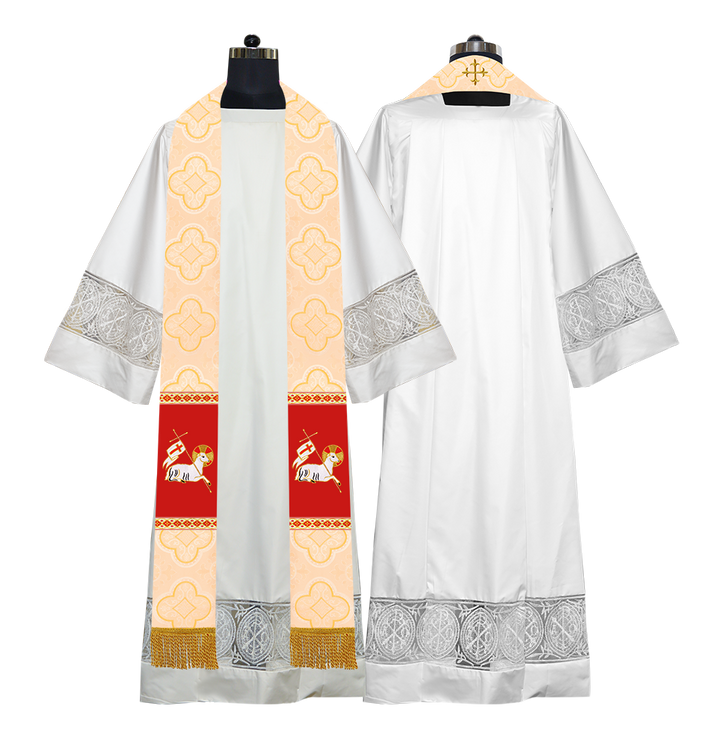 Embroidered LAMB Liturgical Clergy stole