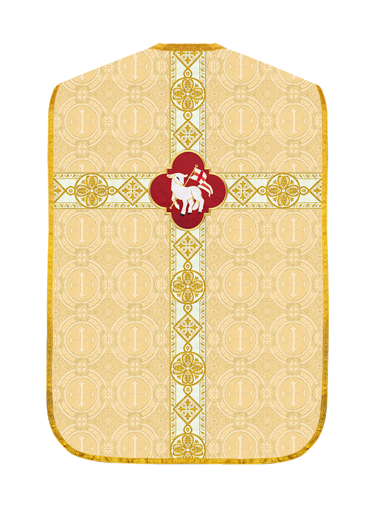 Fiddleback Vestment with Embroidered Motif