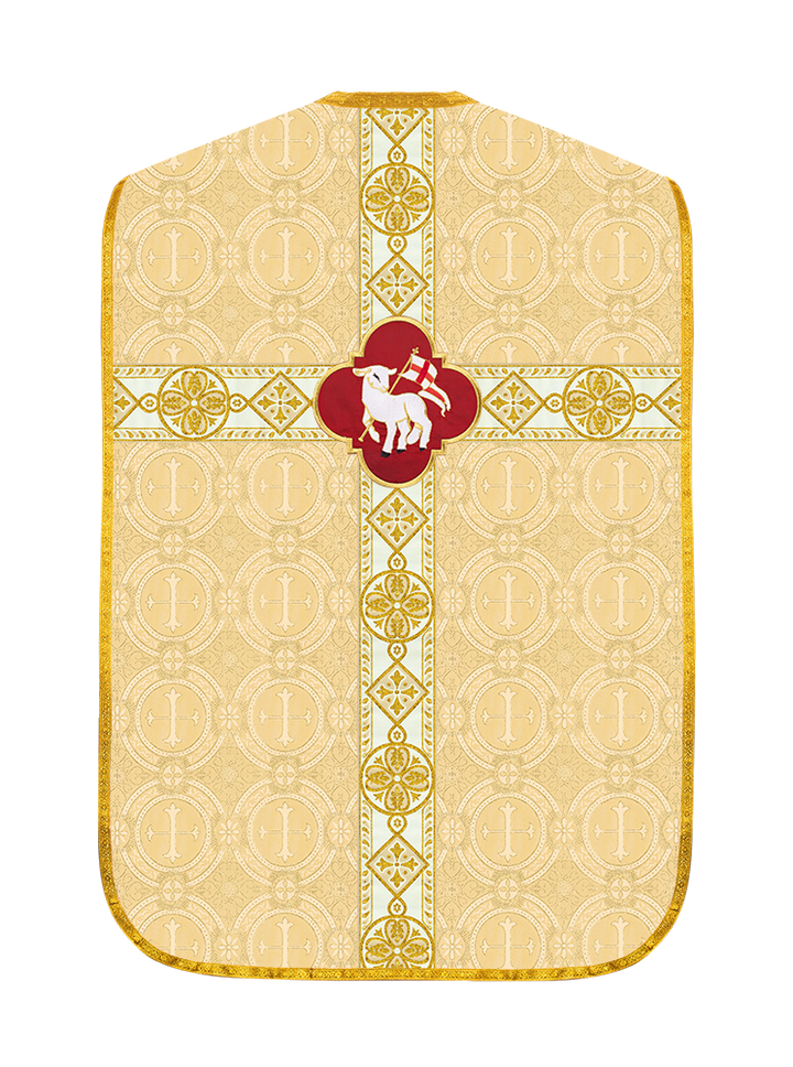 Fiddleback Vestment with Embroidered Motif