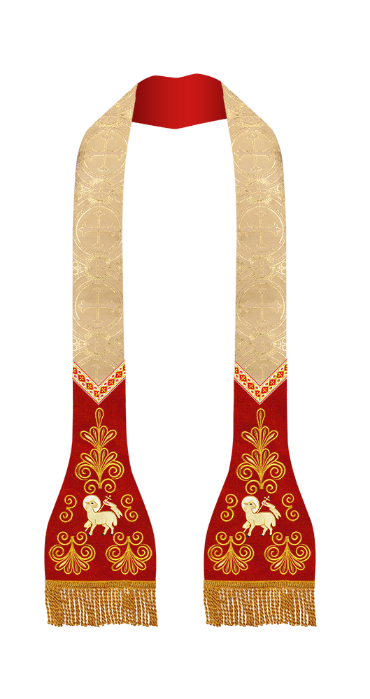 Roman Stole with Spiritual embroidery