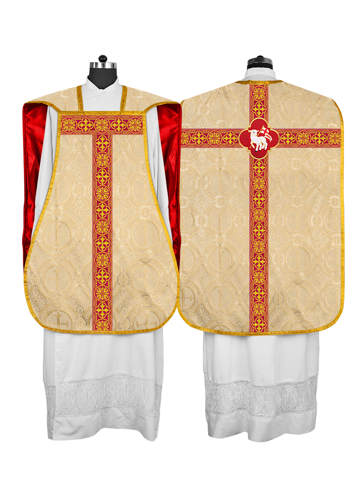 Roman Chasuble Fiddleback with Braided Trims