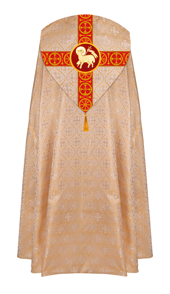 Gothic Cope Vestment with Cross Type Braided Motif