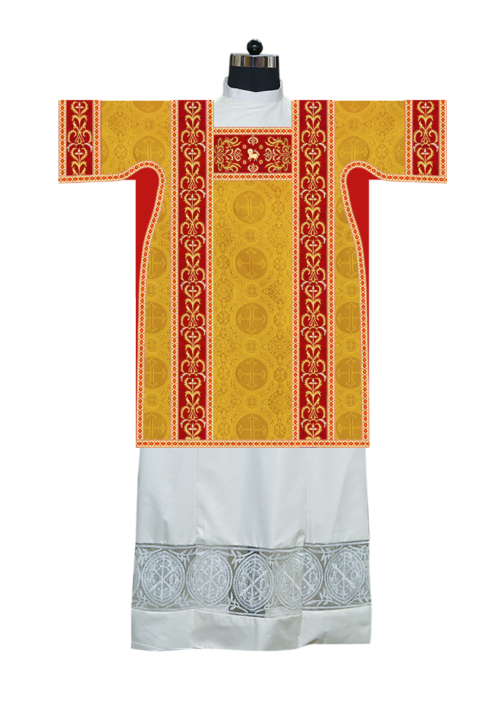 Tunicle Vestment with Spiritual Motif and Trims