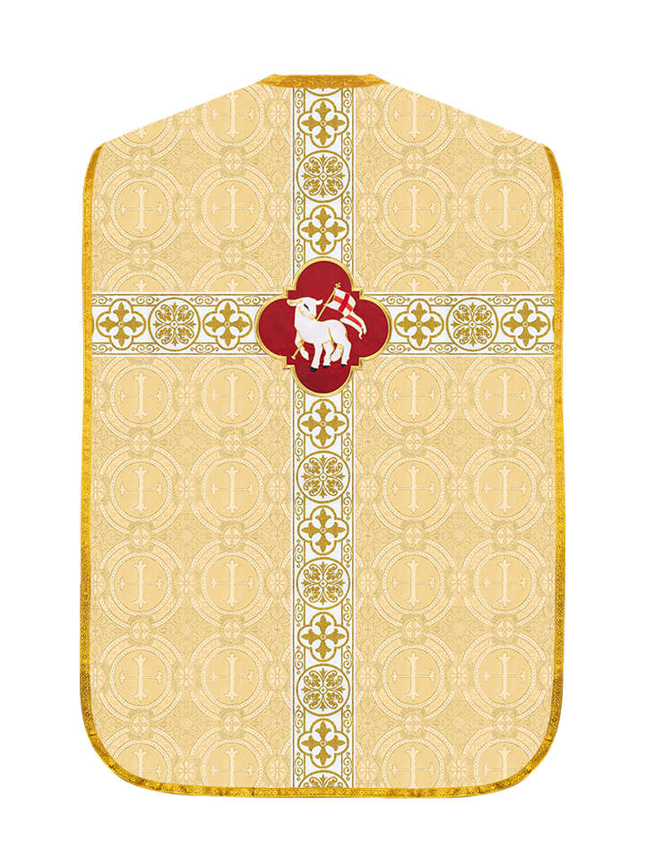 Fiddleback Vestments with Motif and Cross Orphrey