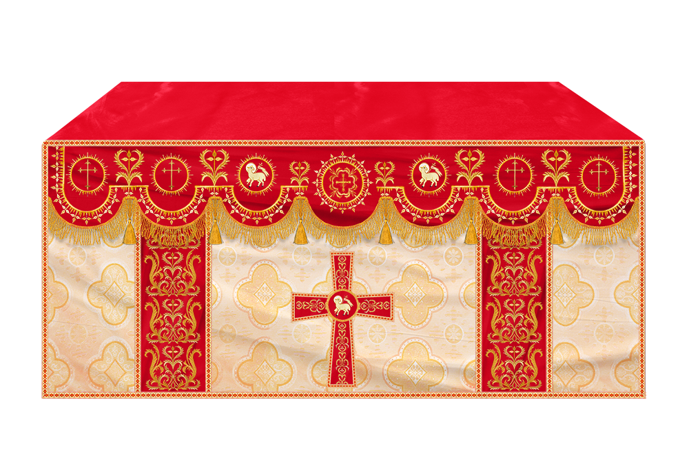 Communion Table Cloth with Embroidered Trims