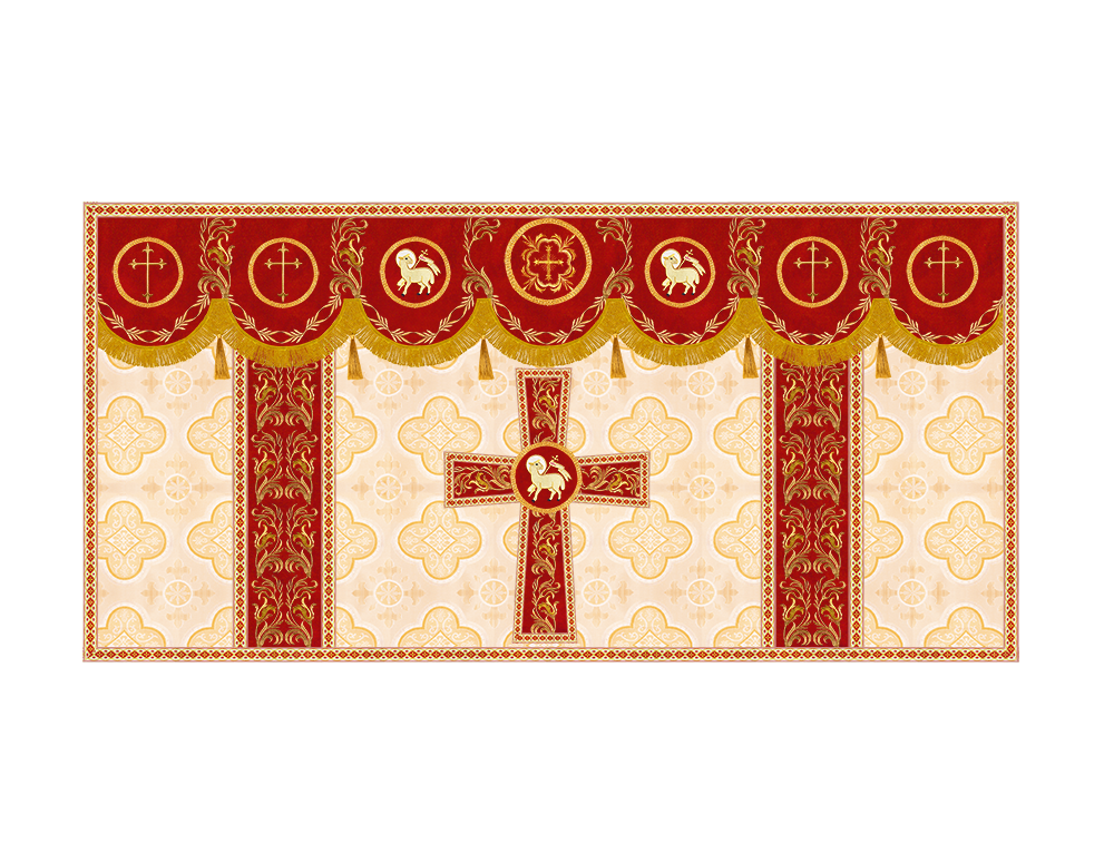 Altar Cloth with Liturgical Motif and Trims