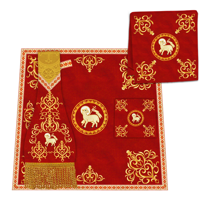 Gothic Chasuble Vestments With Adorned Orphrey And Trims