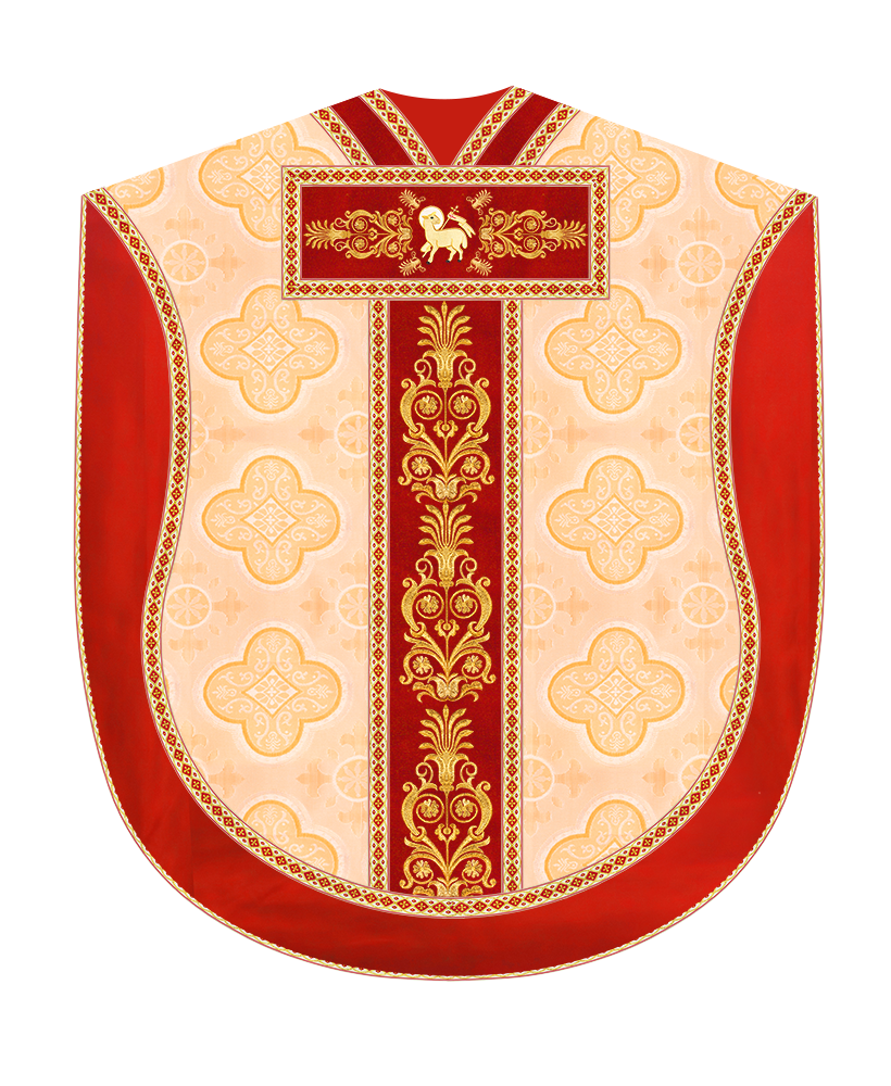 Borromean Chasuble Vestment With Detailed Braids and Trims