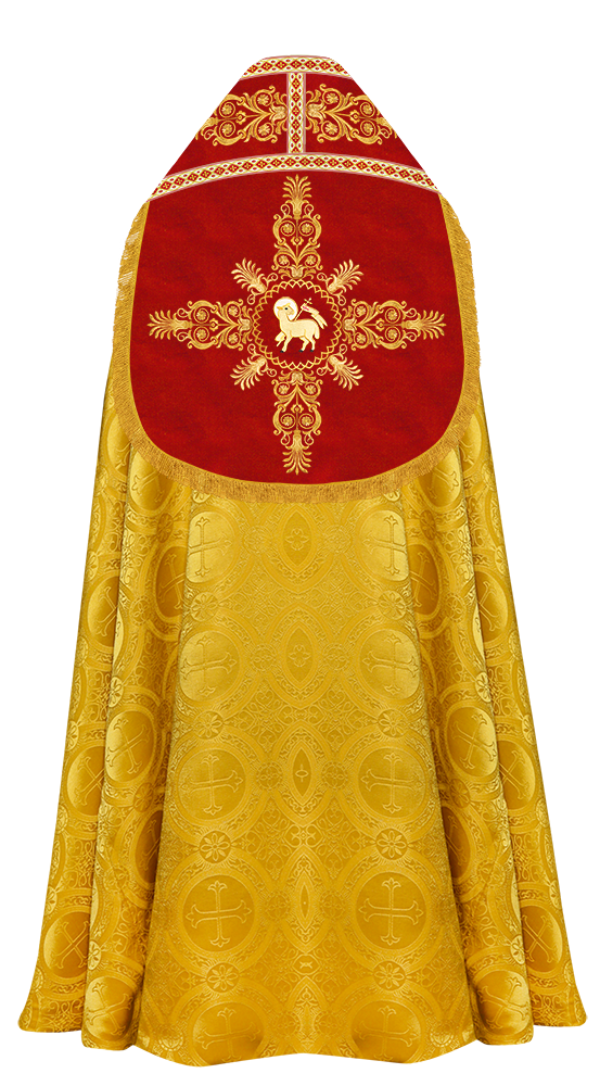 Embroidered Roman Cope with Adorned Spiritual Motif