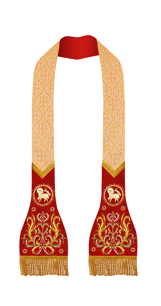 Catholic Stole with embroidery motif