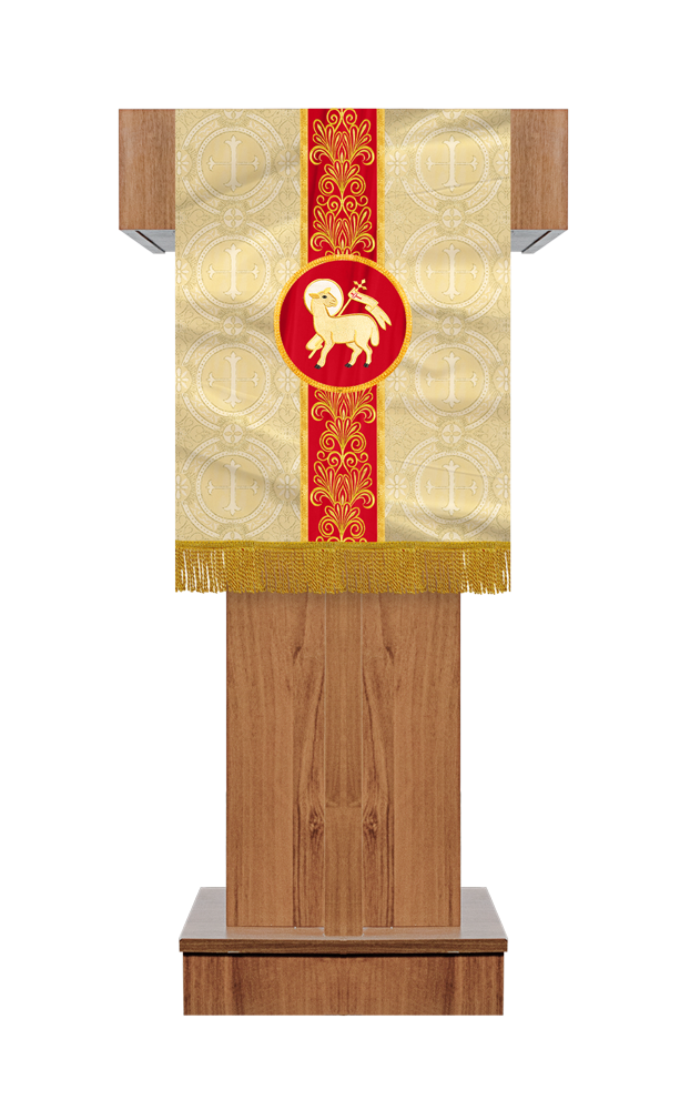 Pulpit/Lectern with Golden Embroidery Trim