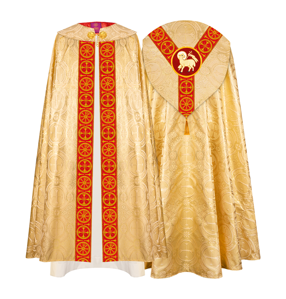 Gothic Cope Vestment with Y Type Embroidered Motif