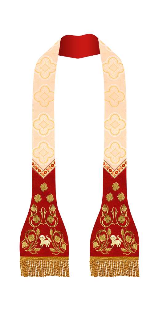 Roman Stole with Spiritual embroidery