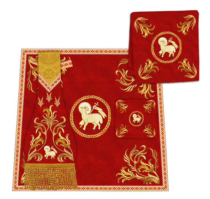 Gothic Chasuble Vestments With Ornate Embroidery And Trims