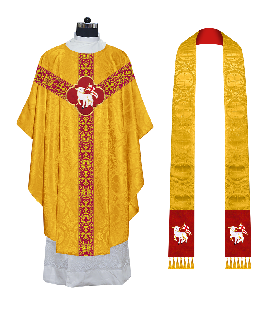 Gothic Chasuble with Ornate Braided Trims