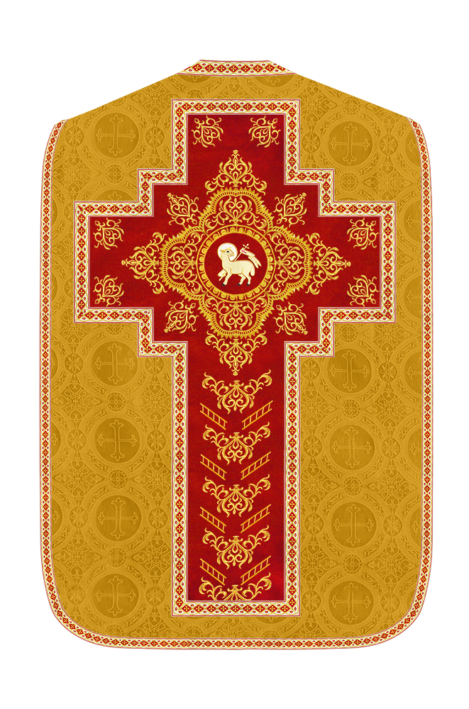 Traditional Fiddleback Vestment With Motifs and Trims