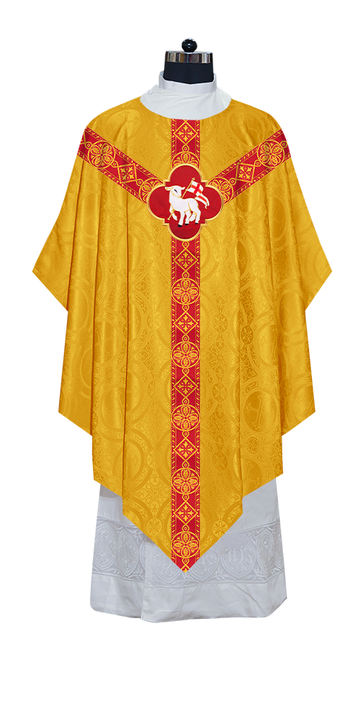 Pugin Chasuble with Braided Lace Orphrey