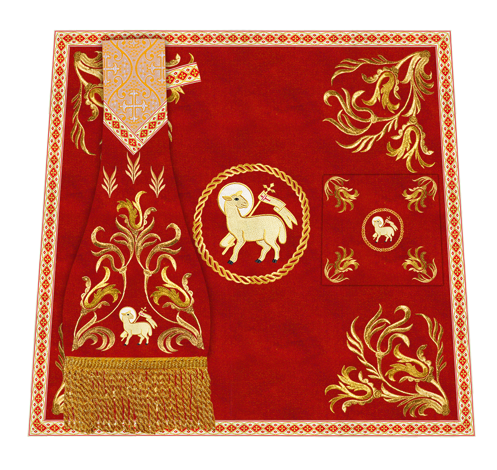 Mass set Vestment with Embroidered Motif