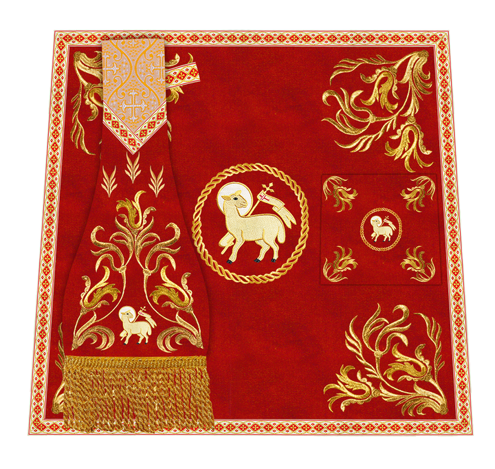 Mass set Vestment with Embroidered Motif