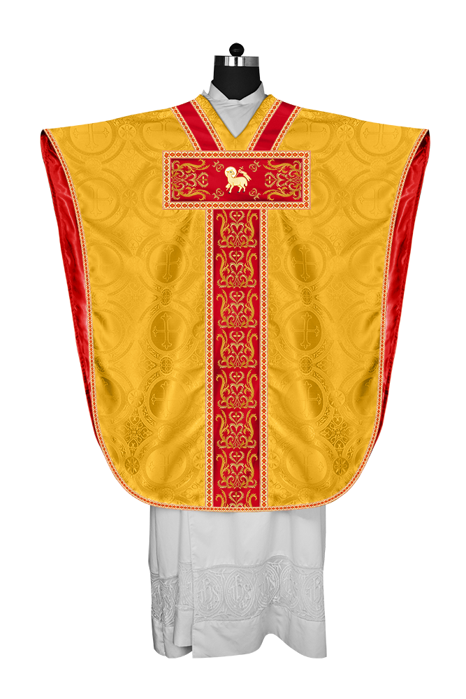Borromean Chasuble Vestment Enhanced With  Motifs and Trims
