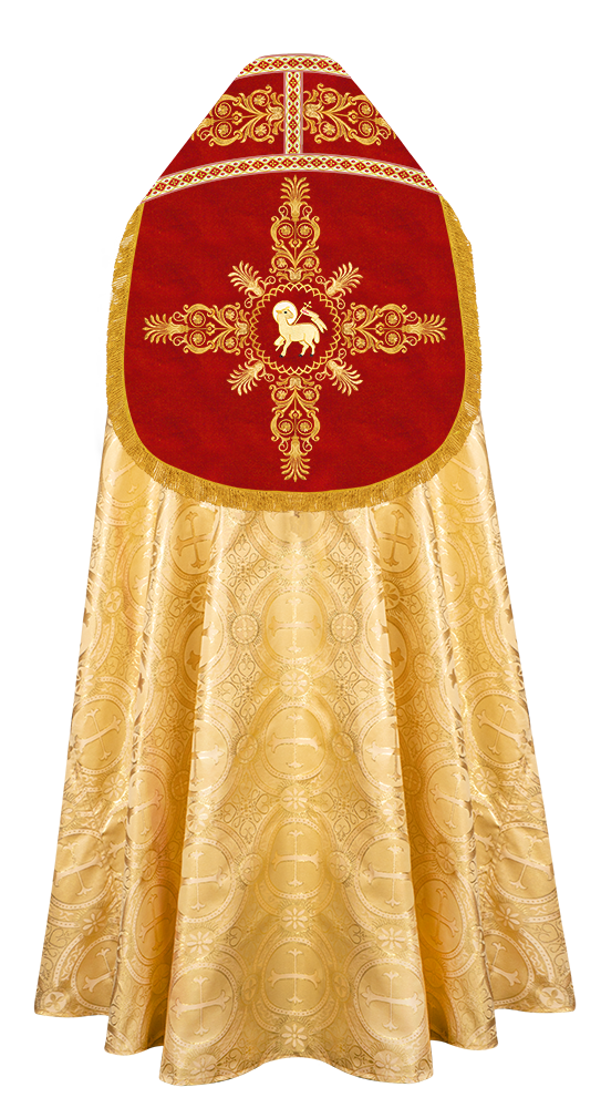 Embroidered Roman Cope with Adorned Spiritual Motif