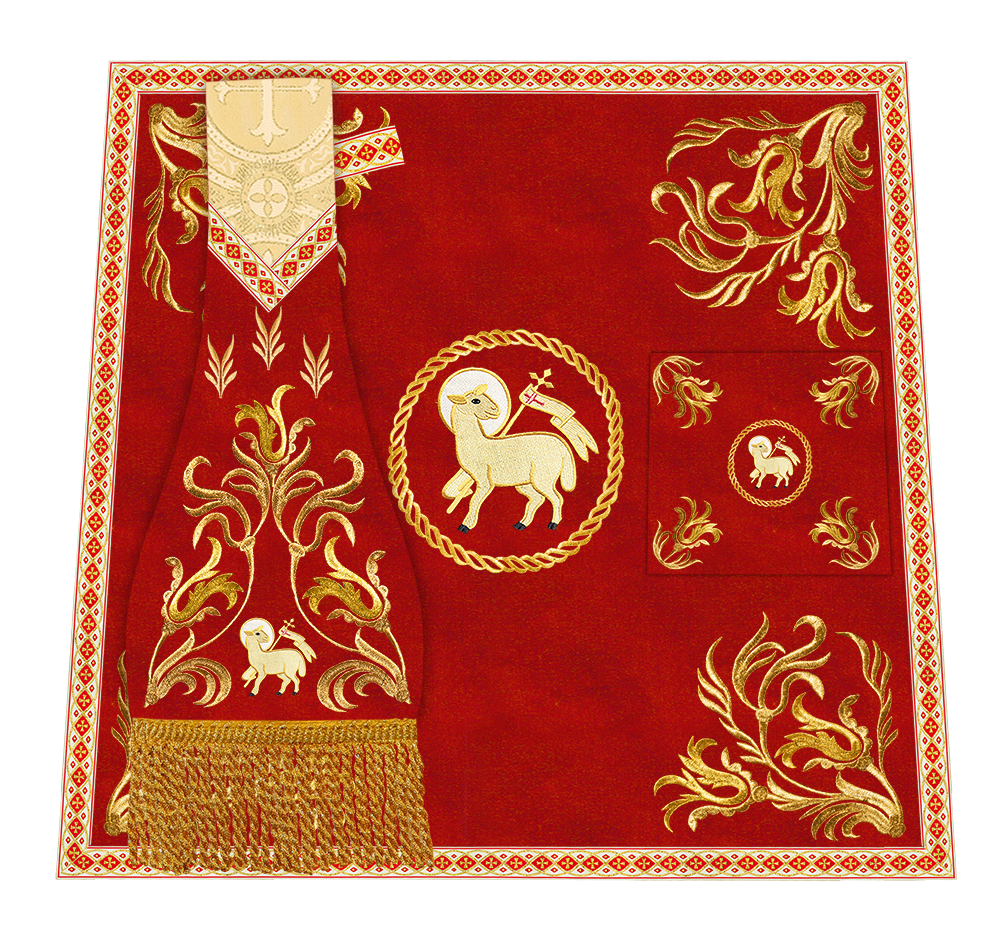 Mass set Vestment with Embroidered Motif