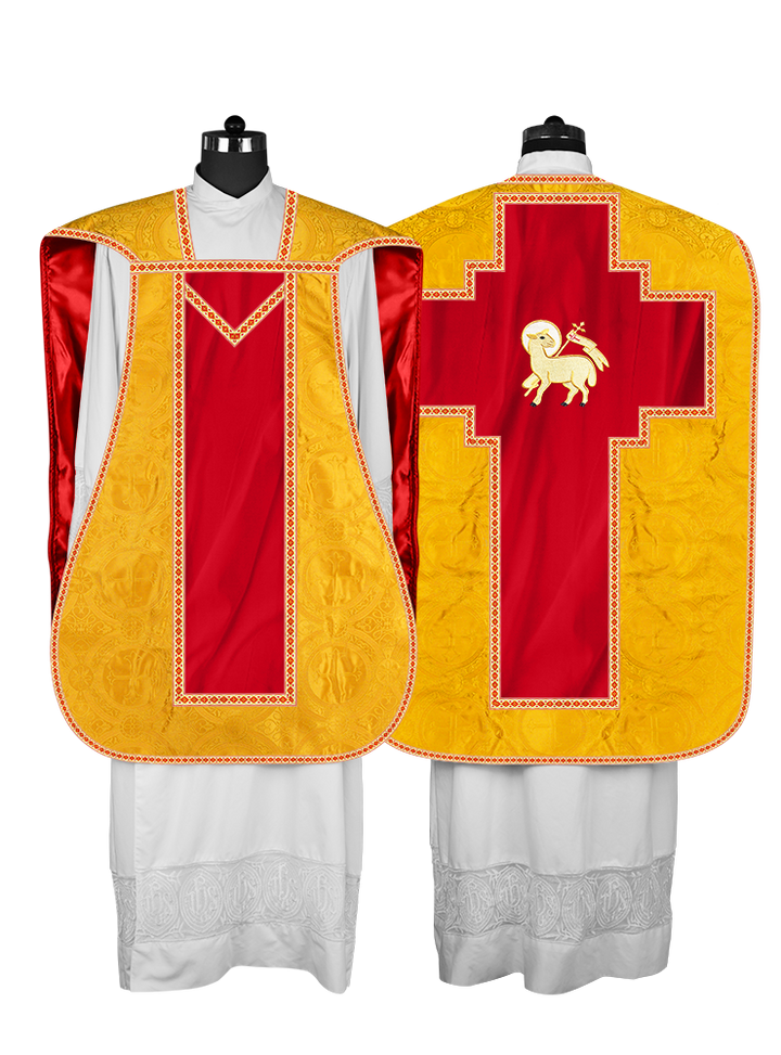Roman chasuble with Motif and Trims
