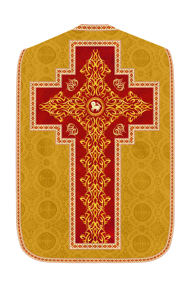 Roman Fiddleback Chasuble With Enhanced Embroidery  & trims