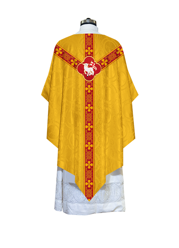 Pugin Chasuble with Braided Lace Orphrey