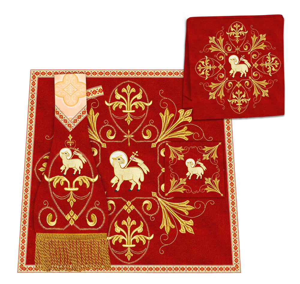 Altar Cloth with Spiritual Motif and Trims