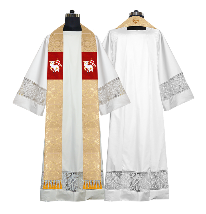 Embroidered Priest Stole with Motif