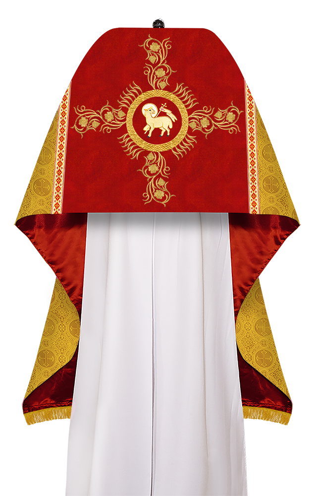 Humeral Veil Vestment with Grapes Embroidered Trims