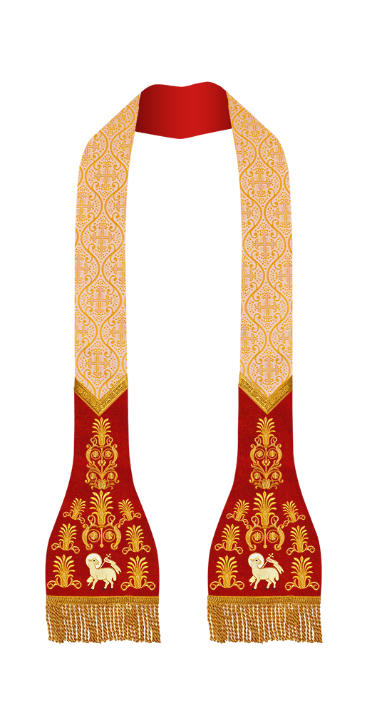 Set of 4 roman stole with embroidered motif