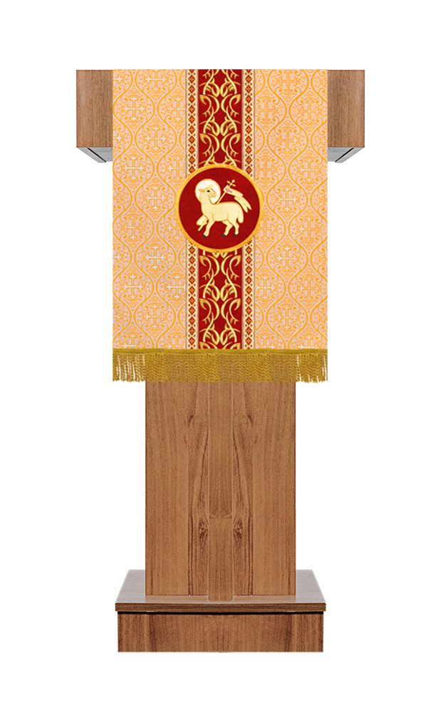 Pulpit/Lectern with Embroidery Motif and Orphrey