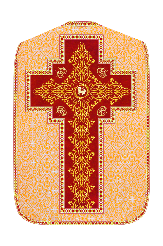 Roman Fiddleback Chasuble With Enhanced Embroidery  & trims