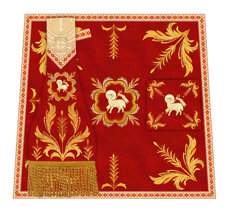 Roman Chasuble Vestment With Detailed Orphrey