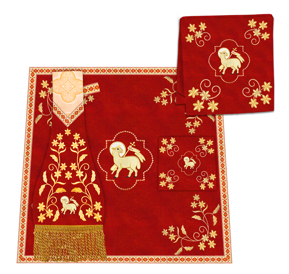 Borromean Chasuble Vestment Ornated With Floral Design and Trims