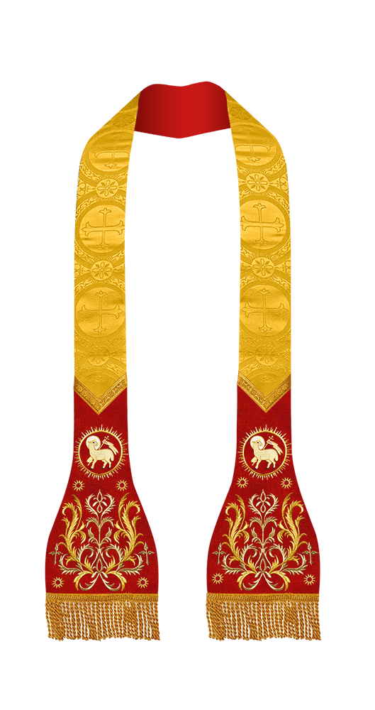 Catholic Stole with embroidery motif