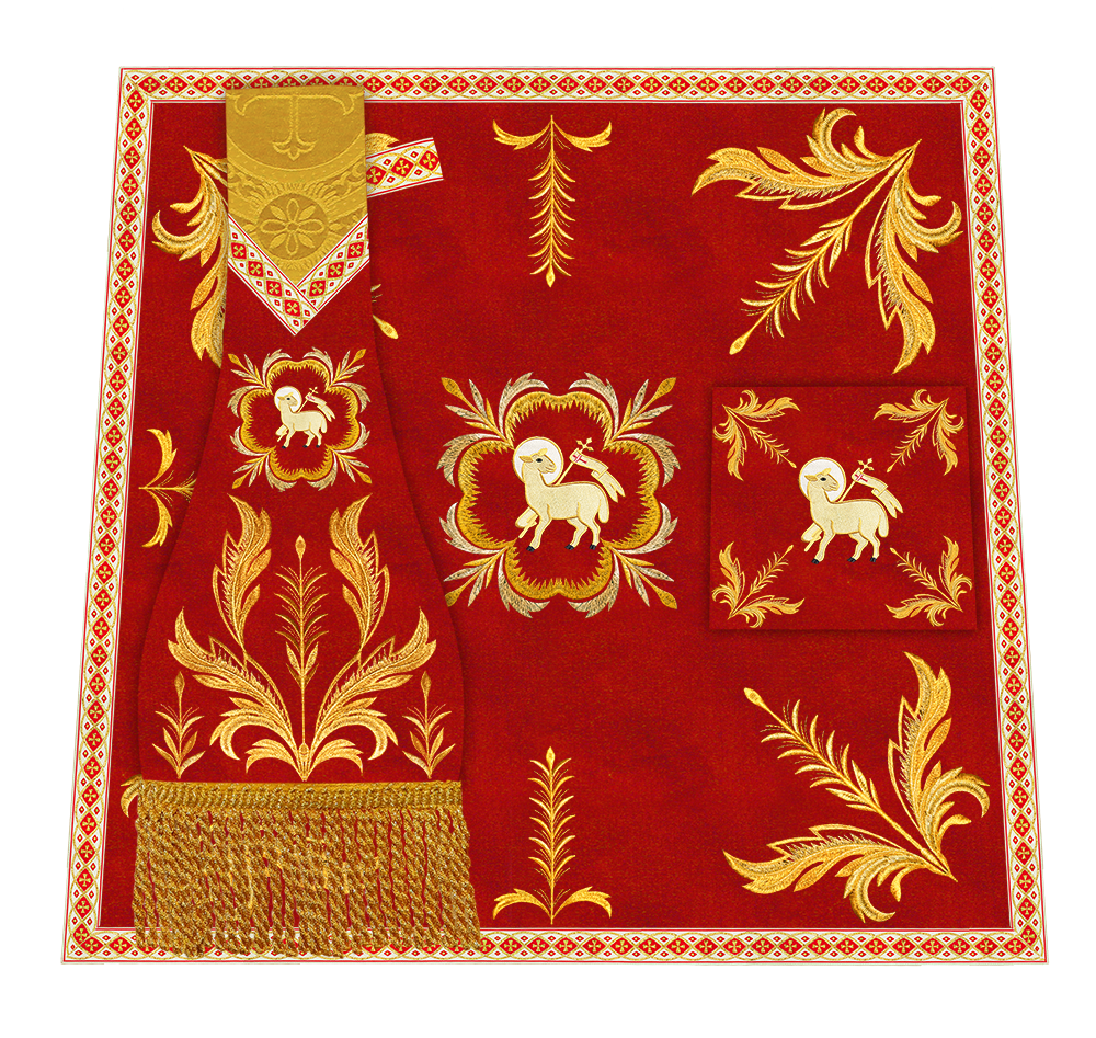 Roman Chasuble Vestment With Detailed Orphrey