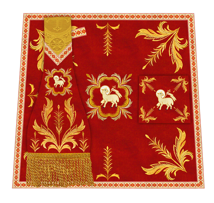 Roman Chasuble Vestment With Detailed Orphrey