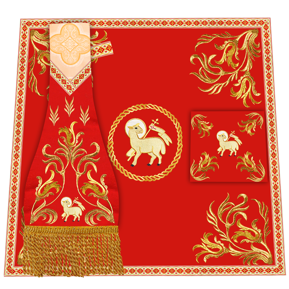 Mass set Vestment with Embroidered Motif