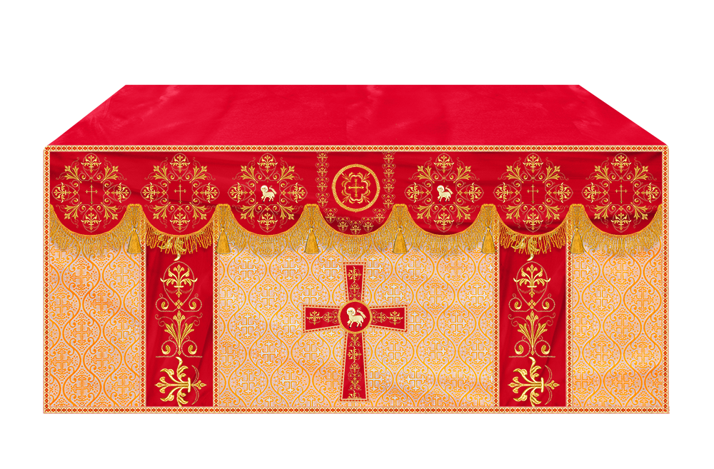 Altar Cloth with Spiritual Motif and Trims