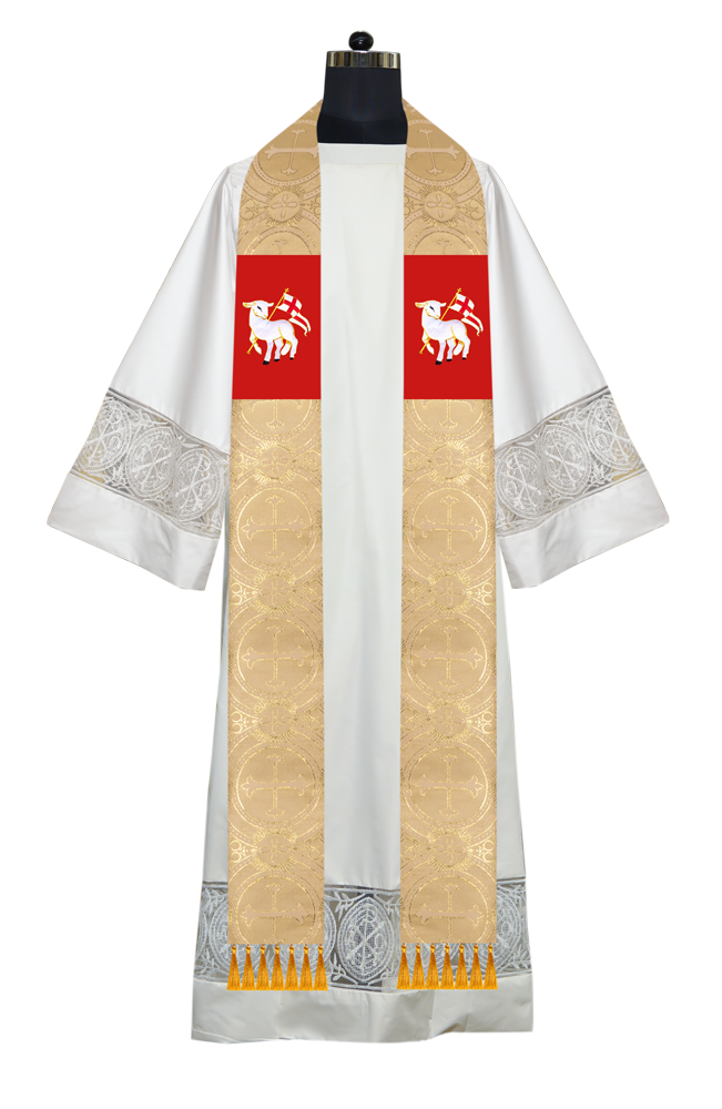 Embroidered Priest Stole with Motif