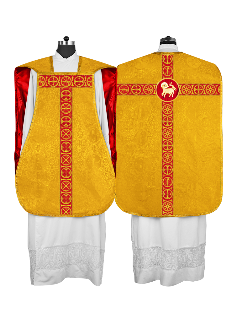 Casulla romana con orfebrería adornada 