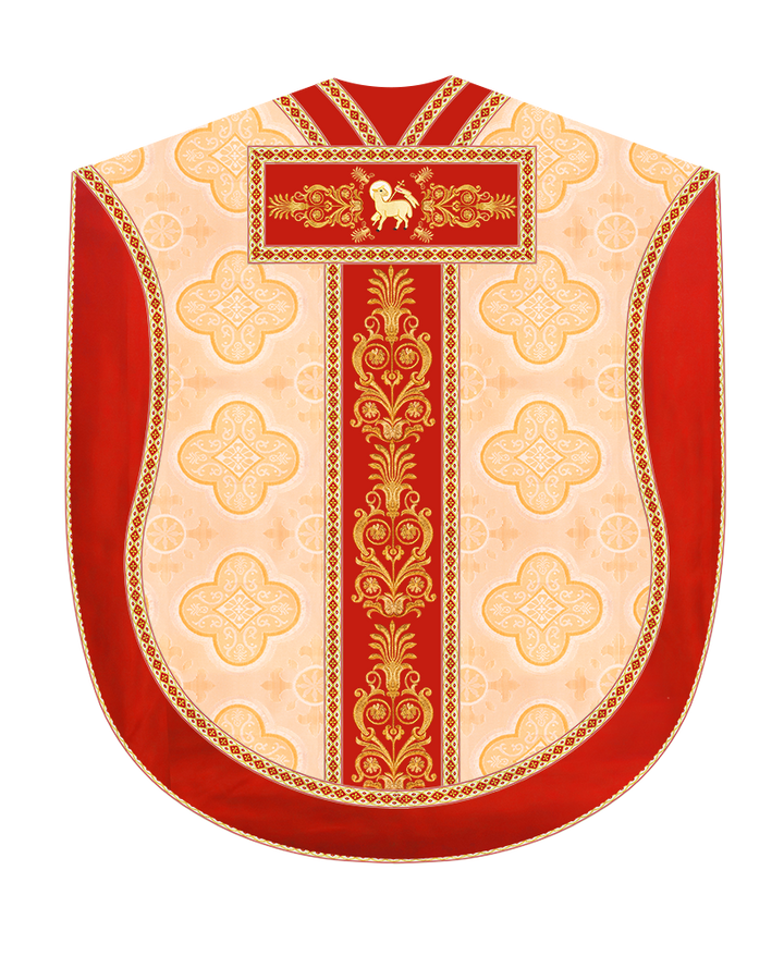 Borromean Chasuble Vestment With Detailed Braids and Trims