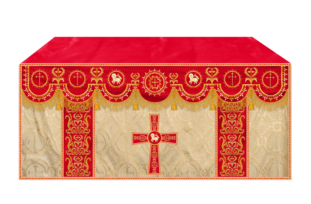 Communion Table Cloth with Embroidered Trims