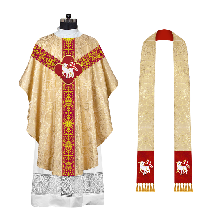 Gothic Chasuble with Ornate Braided Trims