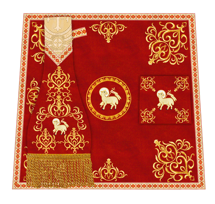 Traditional Fiddleback Vestment With Motifs and Trims