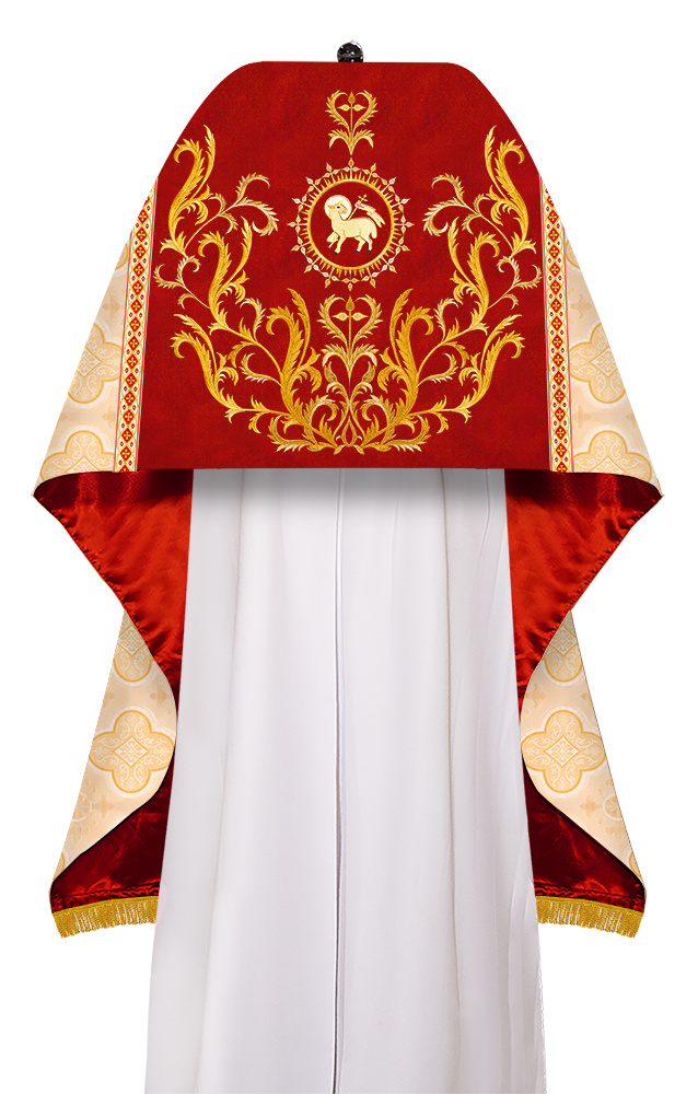 Humeral Veil Vestment with Braided Motif and Trims